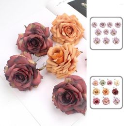 Decorative Flowers Artificial Flower Eco-friendly Fake Head Polyester Anti-aging Table Centrepieces Rose