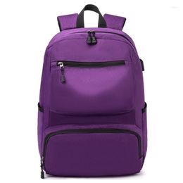 Backpack 14.5 31 44 Cm 2023 Men Leisure Knapsack Oxford Large Capacity Male Business Bagpack Unisex School Bag USB Charging