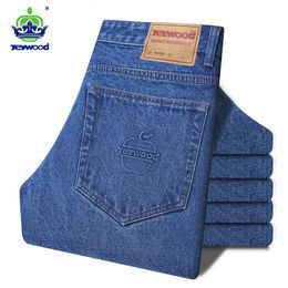 Jeans masculinos Jeywood Brand Classic 99%Cotton Jeans Men Business Primavera Autumn solto calças de jeans retas calça calças de tamanho grande 40 42 230320