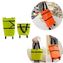 Storage Bags Trolley Seller Metal Pull Lightweight Luggage Food Organizer Foldable Shopping Cart Grocery Folding Bag