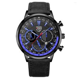 Wristwatches 2023 Tide Brand Men's Watch Casual Business Calendar High-end Belt Luminous Quartz Relojes Para Hombre