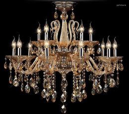 Chandeliers Champagne Candle Crystal Chandelier Light SY4258/10 5L AC LED D900MM H700MM