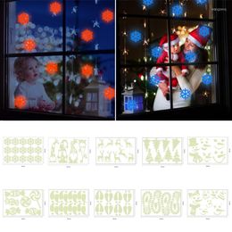 Wall Stickers 1 Set Home Decor Snowflake Glowing Self-adhesive 2023 Sticker Cling Decals DIY Christmas Decorations