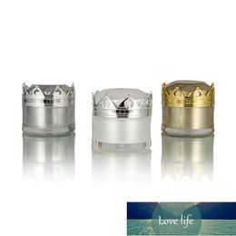 15g 20g American cosmetic cream bottle jar empty cosmetics container with crown shape cap white gold silver Wholesale