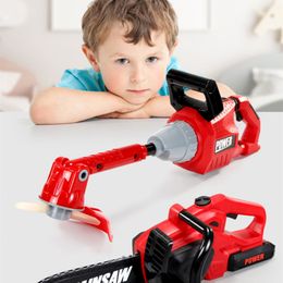 Tools Workshop Children Model Electric Repair Light Voice Grasscutting Machine Boys Toy Pretend Play Toys 230320