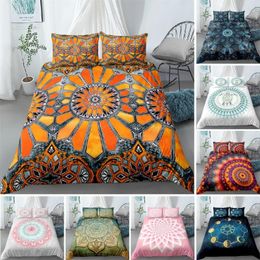 Bedding Sets Bohemia Style Bed Set HD Digital Print Duvet Cover Pillowcase 2/3pcs ClothesUS/AU/EU Size