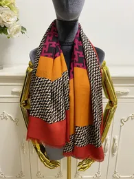 Women's square scarf scarves 50% silk 50% wool material thin and soft print patten size 130cm -130cm