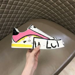 2023Luxurys Designer Women Shoe Italy Sneaker Low Top Casual Shoes Rubber Outsole Mens Printed Calf Leather Classic Trainers Dress Shoes mkjkk rh700001