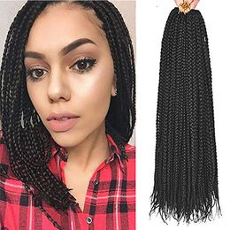 Synthetic Box Braid Crochet Hair 24 Inch 22 Strands Colourful 3D Cubic Split Twist Hair