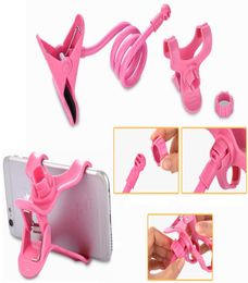 Porta clip Braccio lungo Universale Due clip Porta telefono Letto Desktop Moblie Stand 80 cm Staffa pigra allungabile flessibile 360 de 2321180