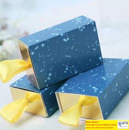 Romantic Star Theme Paper Candy Birthday Wedding Favour Package Box Small Drawer Box For Gifts Baby Shower Wholesale