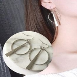 Dangle Earrings 2023 Female For Women Jewellery Pendant Drop Alloy Big Round Sequins Geometric Trendy Metal Engagement Hjuey