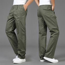 Men's Pants Spring Fashion Men Pants Casual Cotton Long Pants Straight Joggers Homme Big Size 5XL Comfortable Loose Trousers for Men 230320