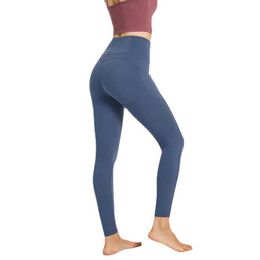 Womens Leggings Designers tracksuit Women's Yoga Suit Fitness Sports Running Hip Lifting Skinny Side Pockets Hip Lifting High Waist Tight joggers running