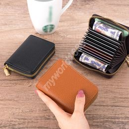 9 Detents Cards Holders PU Anti Demagnetization Wallets Bags Pouch License Bank Credit Bus ID Card Holder Cover Organizer