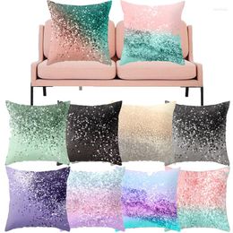 Pillow Nordic Gradient Cover Shiny Glitter Pillowcase Home Sofa Decorative Throw Case No Sequin
