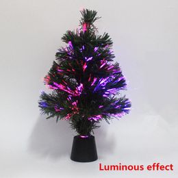 Christmas Decorations Mini Tree Small Pine USB Artificial Trees Fibre Optic Year Home Ornaments Desktop