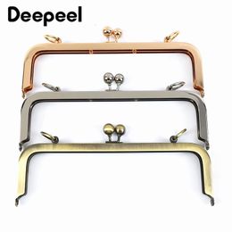 Bag Parts Accessories 25Pcs 20cm Square Smooth Handles Bead Head Purse Frames Metal Kiss Clasp DIY Bags Sewing Brackets Screw Wallet Framework Handle 230320