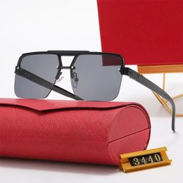 Designers Sunglasses Men Metal Frame Pilot Classic Driving Sun Glasses for Women Retro Eyewear Square Eyeglasses