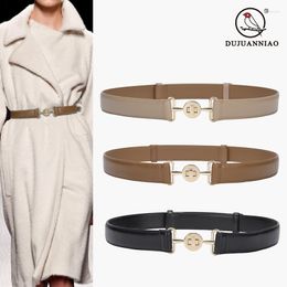 Belts Women's Belt Leather Decoration Suit Coat With Skirt Fashion Versatile Sweater Waist Closure Buckle Vintage Designer