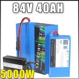 84V 40AH Electric bike scooter motorcycle Lithium Battery Pack with 84V 3000W 5000W BMS 5A Charger