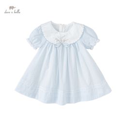 Girl's Dresses DB2220892 dave bella summer baby girls cute print embroidery dress boutique gilrs party dress girl infant lolita clothes 230320