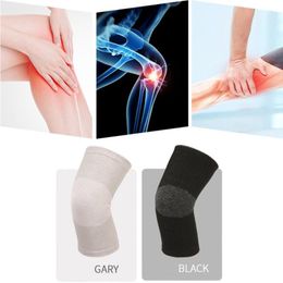 Motorcycle Armor Kneepad Knitted Bamboo Charcoal Four Side Bounce Fitness Exercise Running Middle Aged Keep Warm Knee Pad