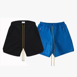 23ss Summer Plus Size Embroidery Beach Shorts Swimwear Swimming Europe Men Blue Fashion Streetwear Nylon Middle Pants Unisex Jogging Bottoms Trunks