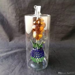 Hookahs Large Pineapple Water Hook Glass Glass Bongs Accessories , Smoking Pipes Colourful mini