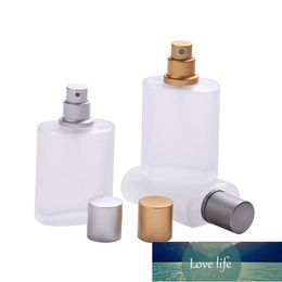 factory outlet Frosted Clear Glass Spray Perfume Bottle Glass Flat Square Atomizer Sprayer Refillable Bottles Empty Wholesale