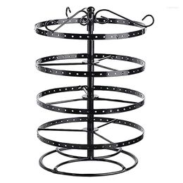 Jewellery Pouches 4 Tier Metal Rotating 168 Holes Earring Accessories Holder Organiser Display Stand Ring Rack Towers