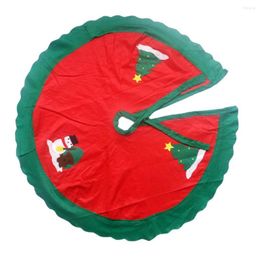 Christmas Decorations Tree Skirt Floor Mat Cover Party Santa Claus Snowman Home Decor Rug 90cm/35.4inch Round Supplies