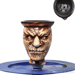 Smoking Pipes New Type of Old Man Wrinkle Ceramic Water Hotpot Witch Modeling Water Hotpot