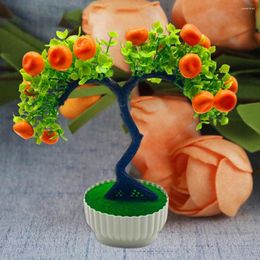 Decorative Flowers Artificial Bonsai Faddish Weather-resistant No-withering Beautiful Fruits Tree For Balcony Fake Faux