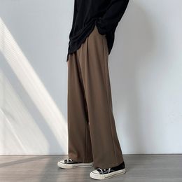 Men's Pants Men's Pants Casual Wide Leg Suit Pants Loose Straight Trousers Spring Summer Solid Colour Oversized Bottoms Vintage Male Clothing 230320