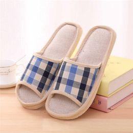 Slippers Cotton Bedroom Slippers Women Winter Home Shoes Comfortable Open Toe Slides Indoor Slippers Mens Summer Breathable Flip Flop Z0317