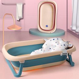 Bathing Tubs & Seats Born Baby Shower Protable Bath Tub Non-Slip Foldable Storage Basket Infant Swimming Pool Clothes Pillow Container Pet B