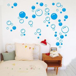 Wall Stickers Cute Bubbles Blue Pink Black Bathroom Shower Kitchen Art Decals Removable Waterproof DIY Kids Washroom Home Decor1