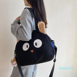 Designer-Evening Bags Lamb Wool Handbags Shoulder Messenger Bag Trendy Student Plush Cartoon Cute Girls Ladies Hand Women Cross