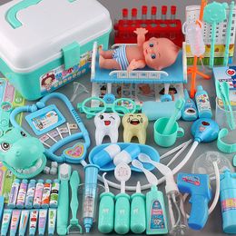 Other Toys Children Play House Doctor Set Games Hospital Kit Nurse Bag For Accessorie Game 230320