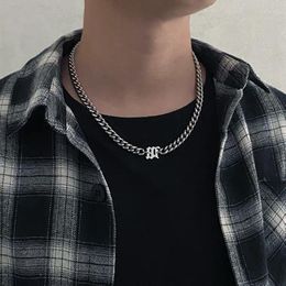 Chains Hip Hop Cuban Necklace Stainless Steel Non Fading Men And Women Simple Fashion Letter Couple Jewellery Wholesale Bulk