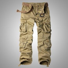 Men's Pants 8 Pockets Military Red Black Cargo Pants Men Cotton Trousers Baggy Camouflage Tactical Pants Men Casual Big Size 38 44 overalls 230320