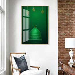 Arabic living room decorative painting Moroccan arch background wall hanging painting Muslim restaurant Islamic architectural mural