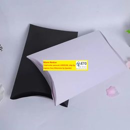 Large Size Gift Packaging Paper White Black Big Christmas Gift Pillow Box Scarf Clothes Packaging Box