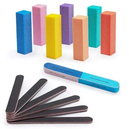 Nail Files 80% 14Pcs/Set Polishing File Frosted DIY Colourful Manicure Buffers Polish Sanding Tool For Salon