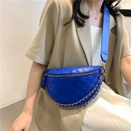 Waist Bags Luxury Casual Chain Fanny pack Phone Pack High quality Leather Female Belt Wide straps Crossbody Chest Clutch 220711