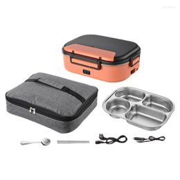 Dinnerware Sets Y1QB Electric Heated Lunch Box Removable Warmer Portable Heater Easy Clean