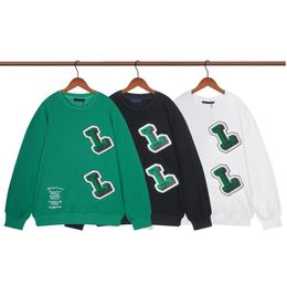 letter Printed L Men's Hoodies Women 2023 High Street Embroid Men's Sweatshirts Luxury Brands Loose Asian size M-2XL Three Colors