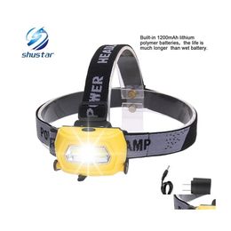 Head Lamps Led Headlamp Rechargeable Running Headlamps Usb 5W Headlight Perfect For Fishing Walking Cam Reading Hiking Drop Delivery Dh5Ei