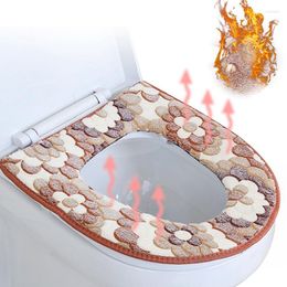 Toilet Seat Covers Universal Cover Thickend Mat Winter Coral Fleece WC Cushion Closestool Lid Bathroom Acces
